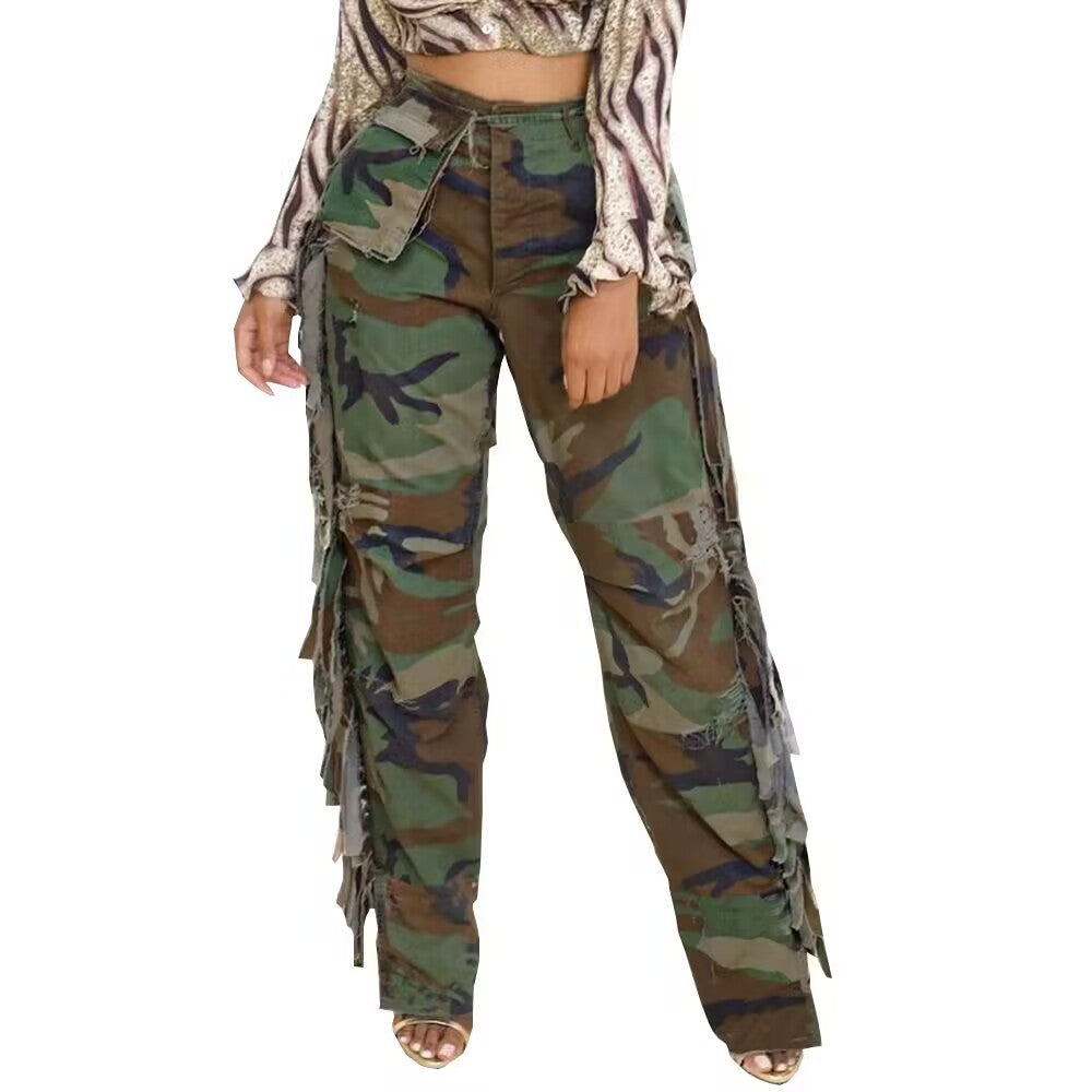 Camouflage & Tassels Pants