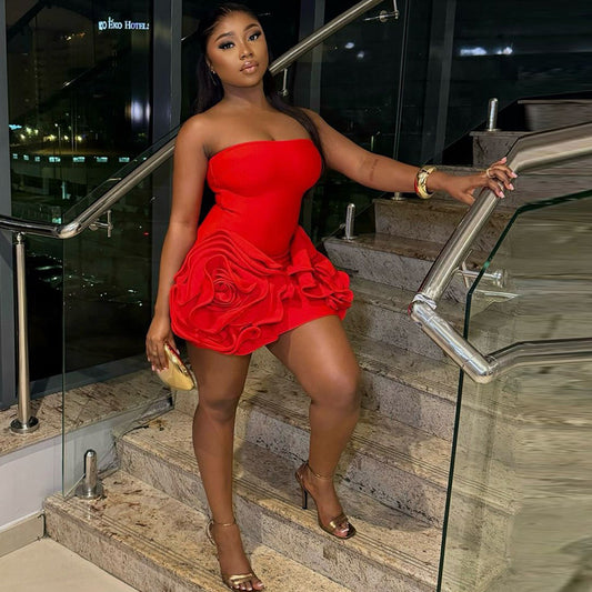 Flirt & Bloom Strapless Mini