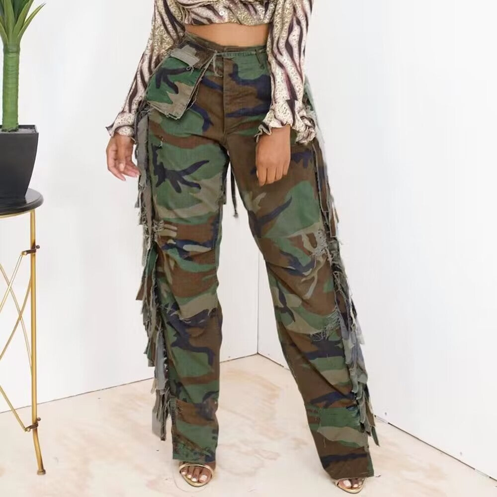 Camouflage & Tassels Pants