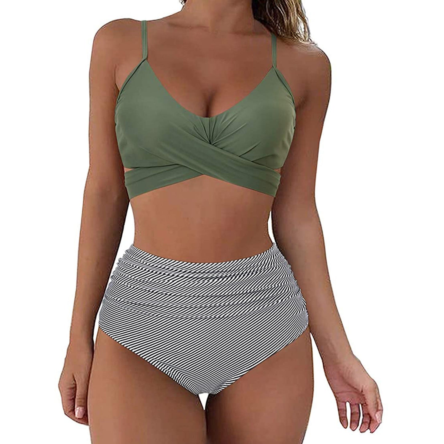 Cross My Heart Two Piece Swimsuit (Multiple Colors Available)