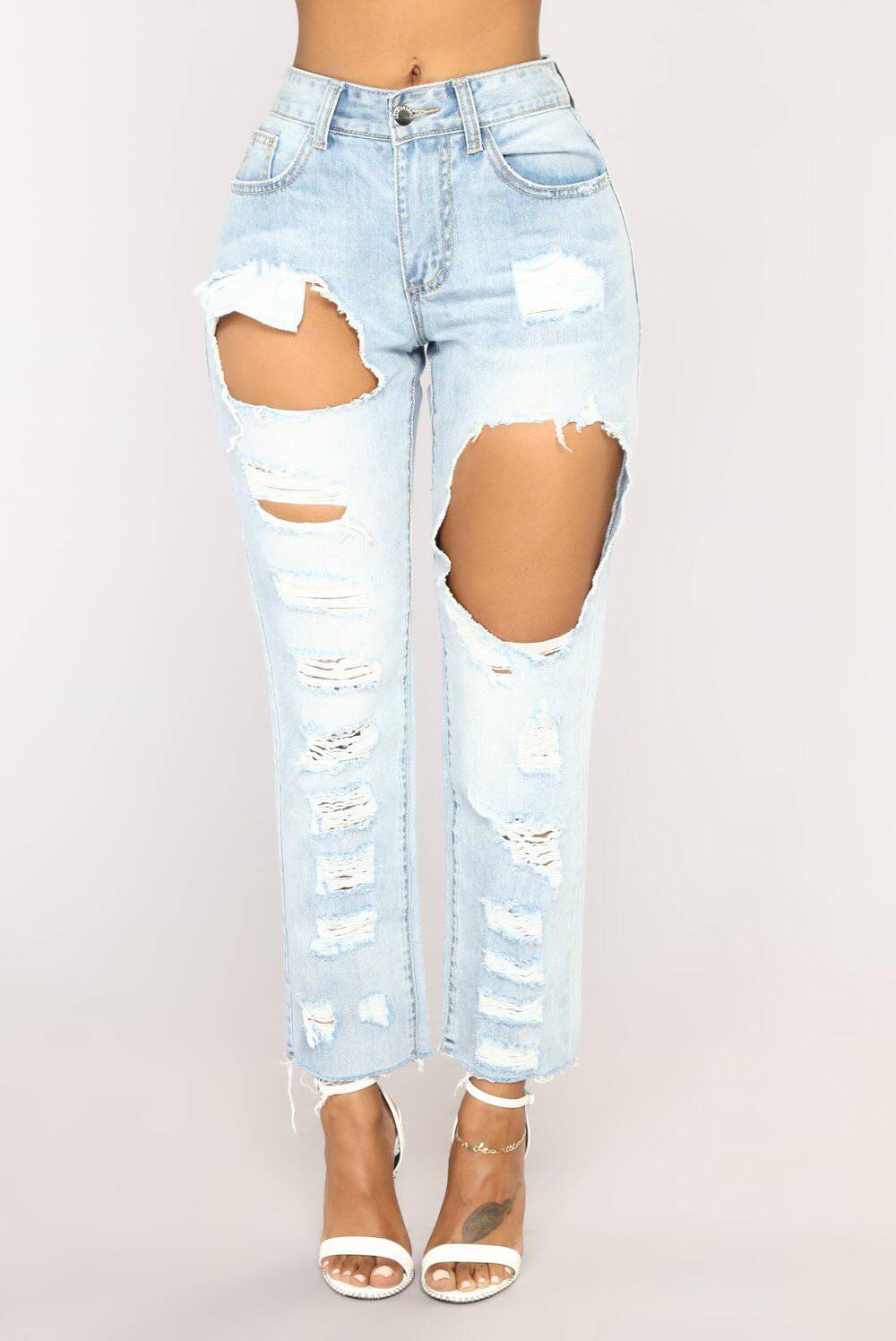 Exaggerated Ripped Jeans